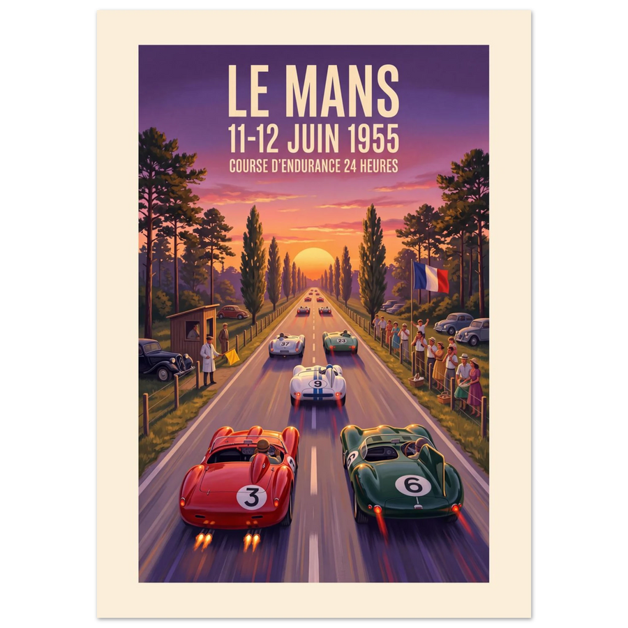 Le Mans 1955 — Night Head-On poster