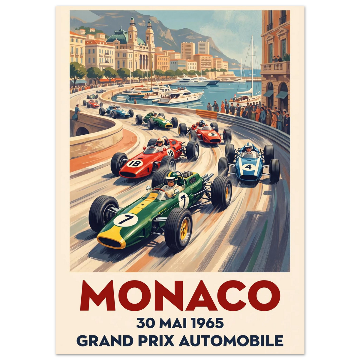 Monaco 1965 — Grand Prix Automobile poster
