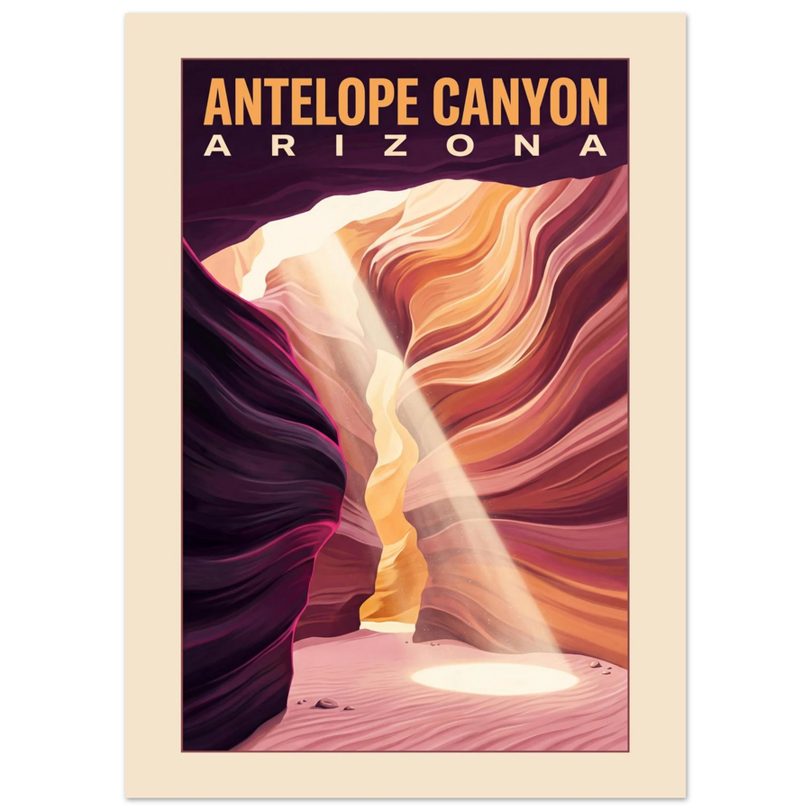 Antelope Canyon - Arizona vintage travel poster
