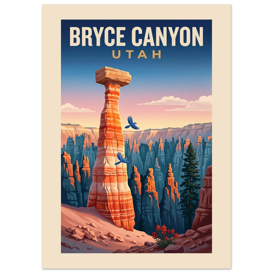 Bryce Canyon - Utah vintage travel poster