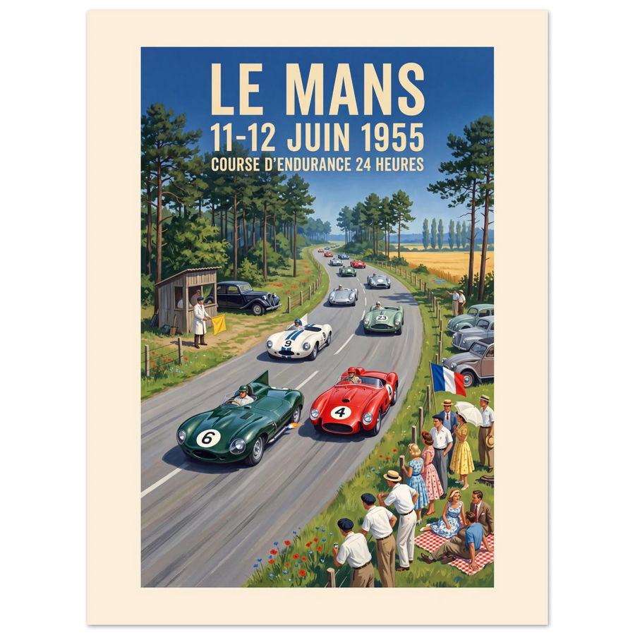 Le Mans 1955 — Daylight Head-On poster