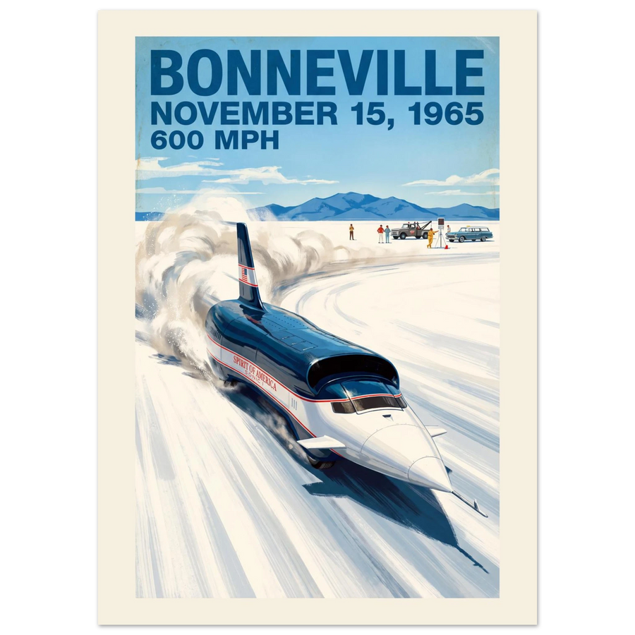 Bonneville 1965 — 600 MPH poster