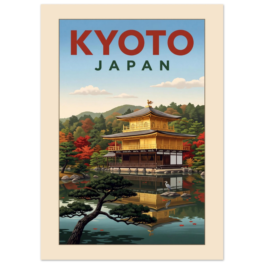 Kyoto - Japan vintage travel poster