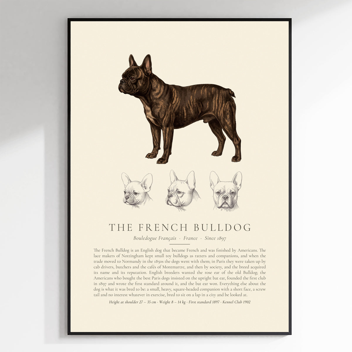 Brindle French Bulldog Plate - The Kennel Book