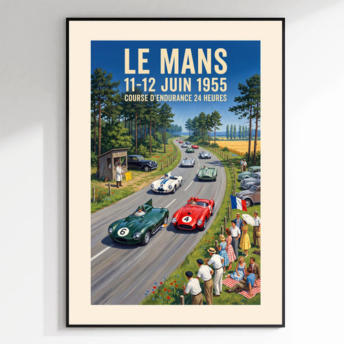 Le Mans 1955 — Daylight Head-On poster