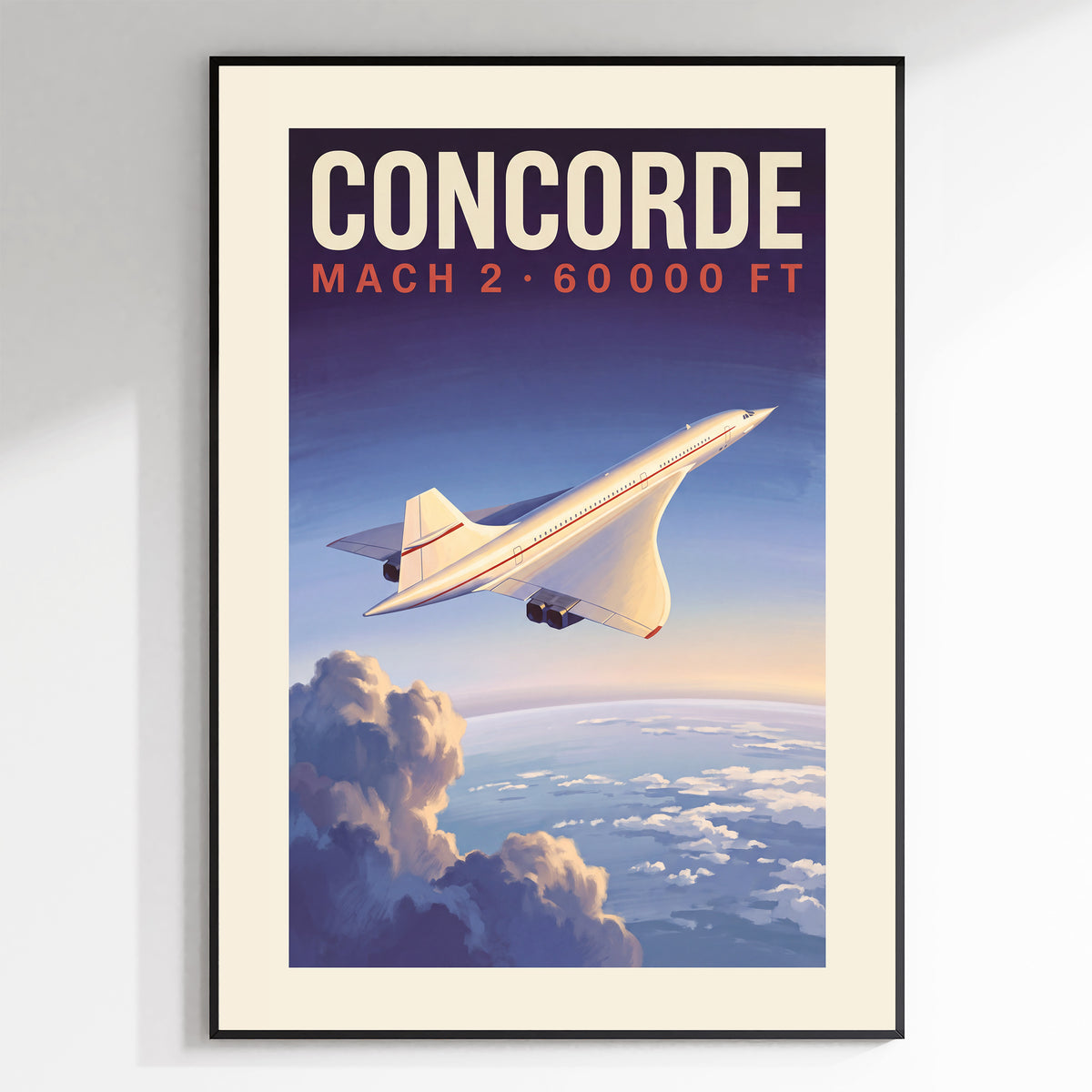 Concorde — Mach 2 · 60 000 ft poster