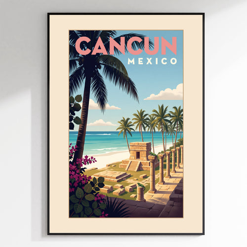 Cancun — Mexico · Beach poster