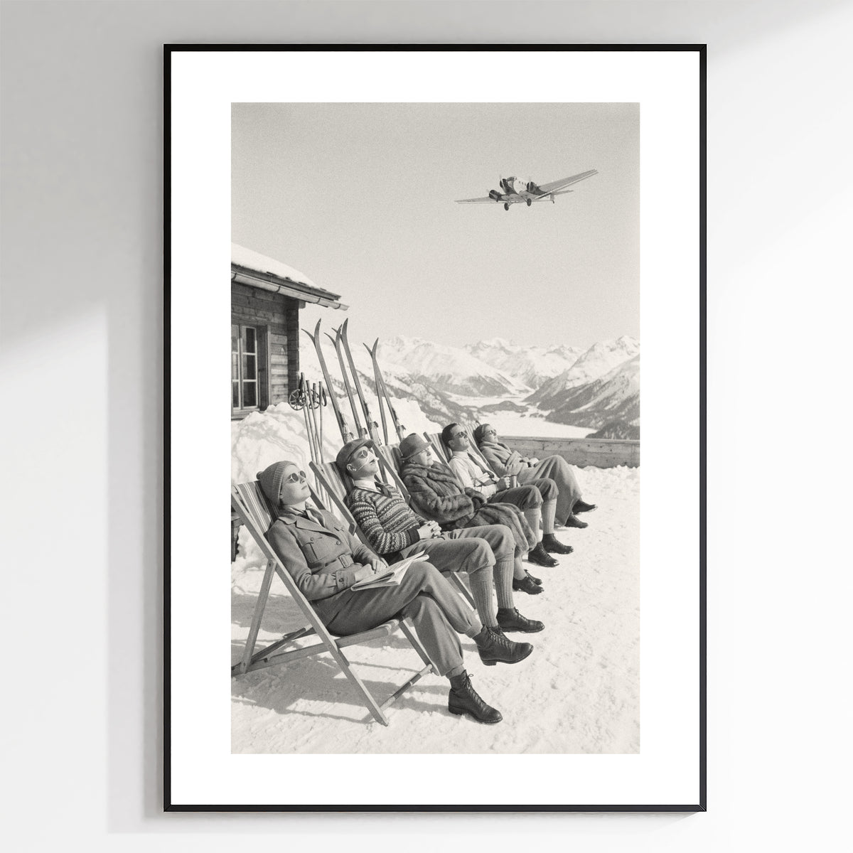 Sun Terrace 1934 - Vintage Ski Photo Print