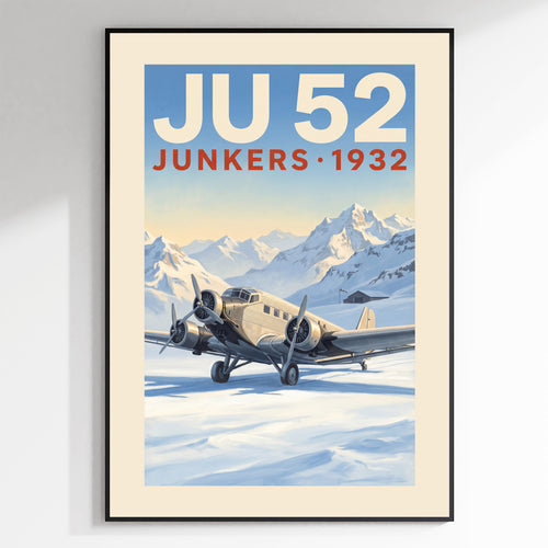 Junkers Ju 52 - Vintage Trimotor Airliner, 1932, Silhouette