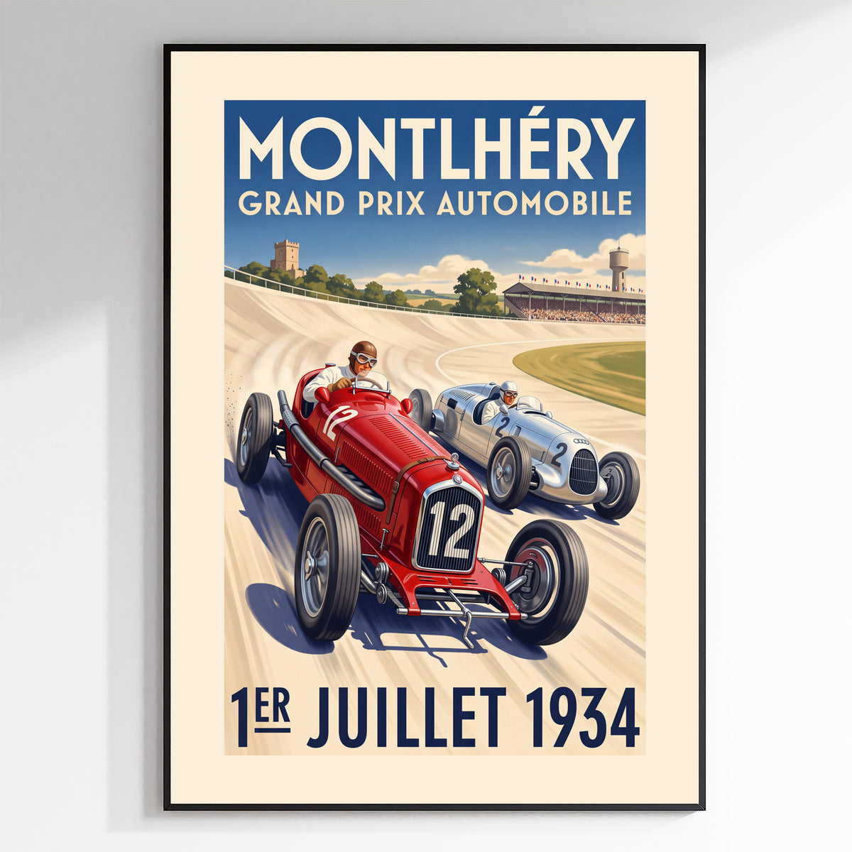 Montlhéry 1934 Grand Prix Poster - Vintage Motor Racing Art