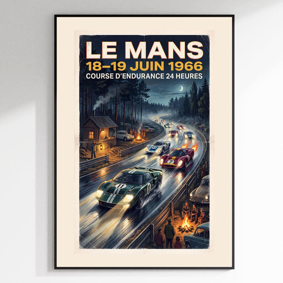 Le Mans 1966 — Night Head-On poster