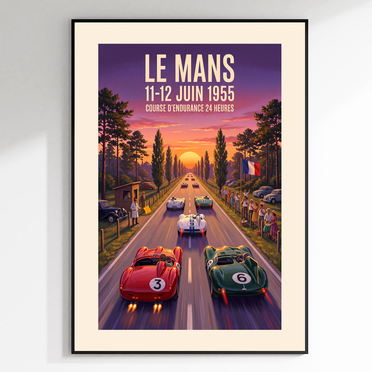 Le Mans 1955 — Night Head-On poster
