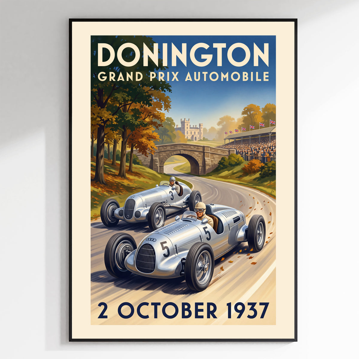 Donington 1937 Grand Prix Poster - Stone Bridge