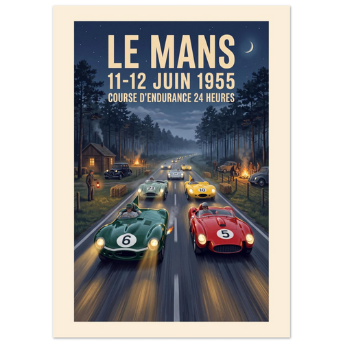 Le Mans 1955 — Night Curve poster