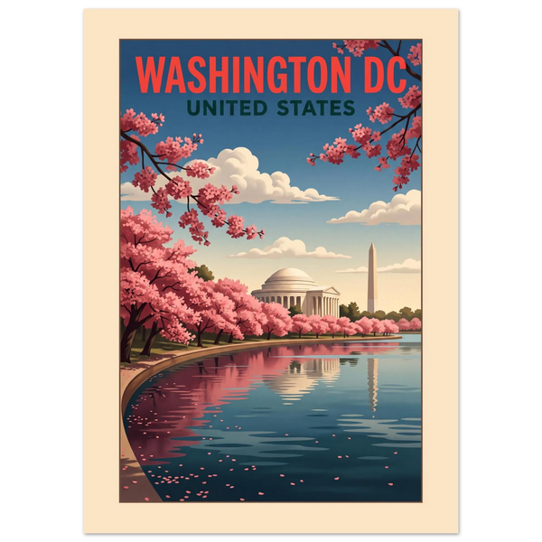 Washington DC - United States vintage travel poster