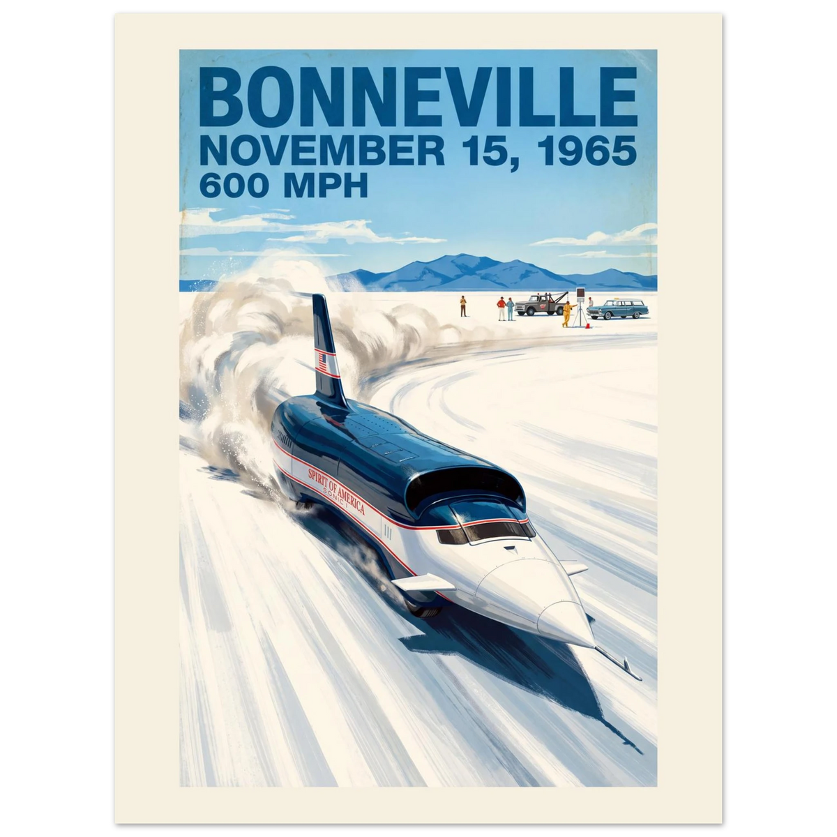 Bonneville 1965 — 600 MPH poster