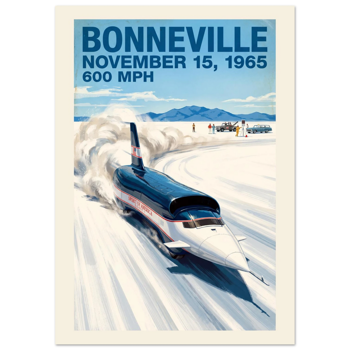Bonneville 1965 — 600 MPH poster
