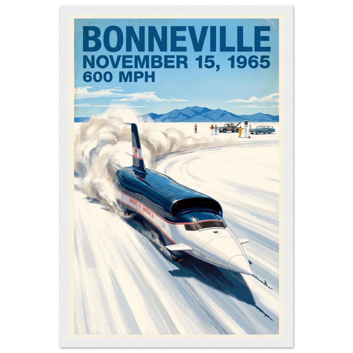 Bonneville 1965 — 600 MPH poster