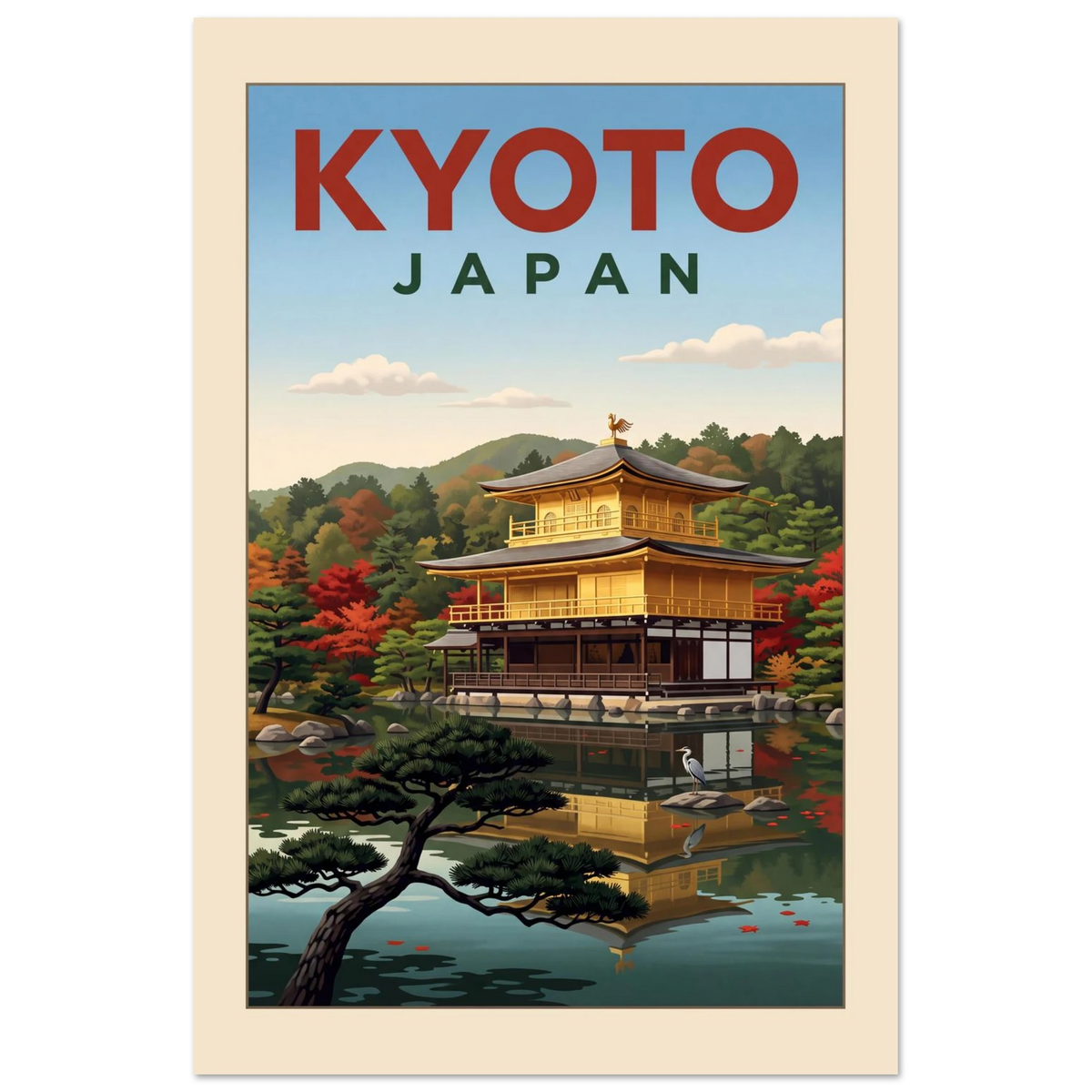 Kyoto - Japan vintage travel poster