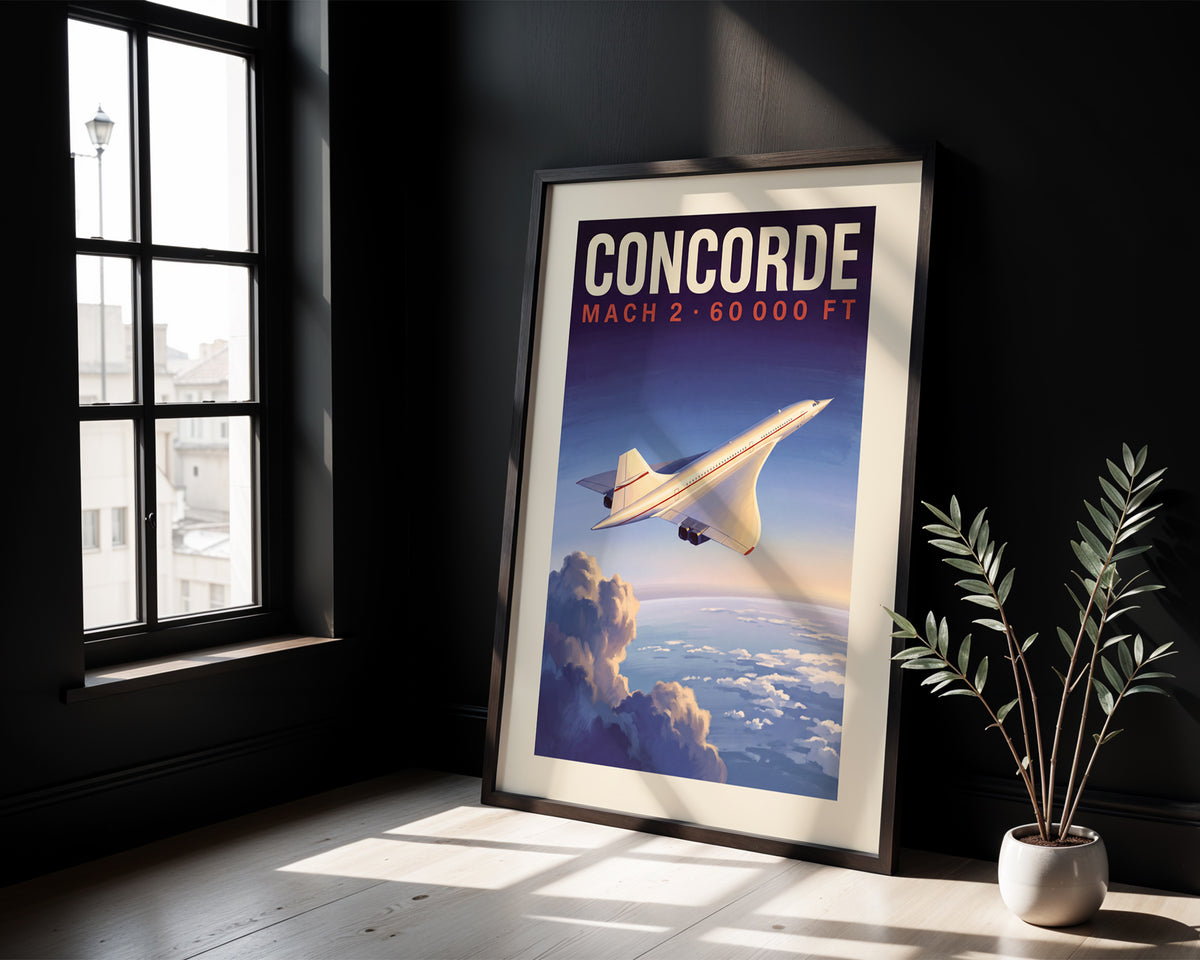 Concorde — Mach 2 · 60 000 ft poster