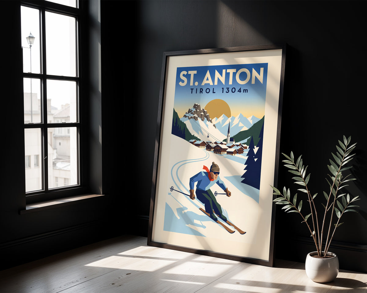 St. Anton - Art Deco Ski Poster