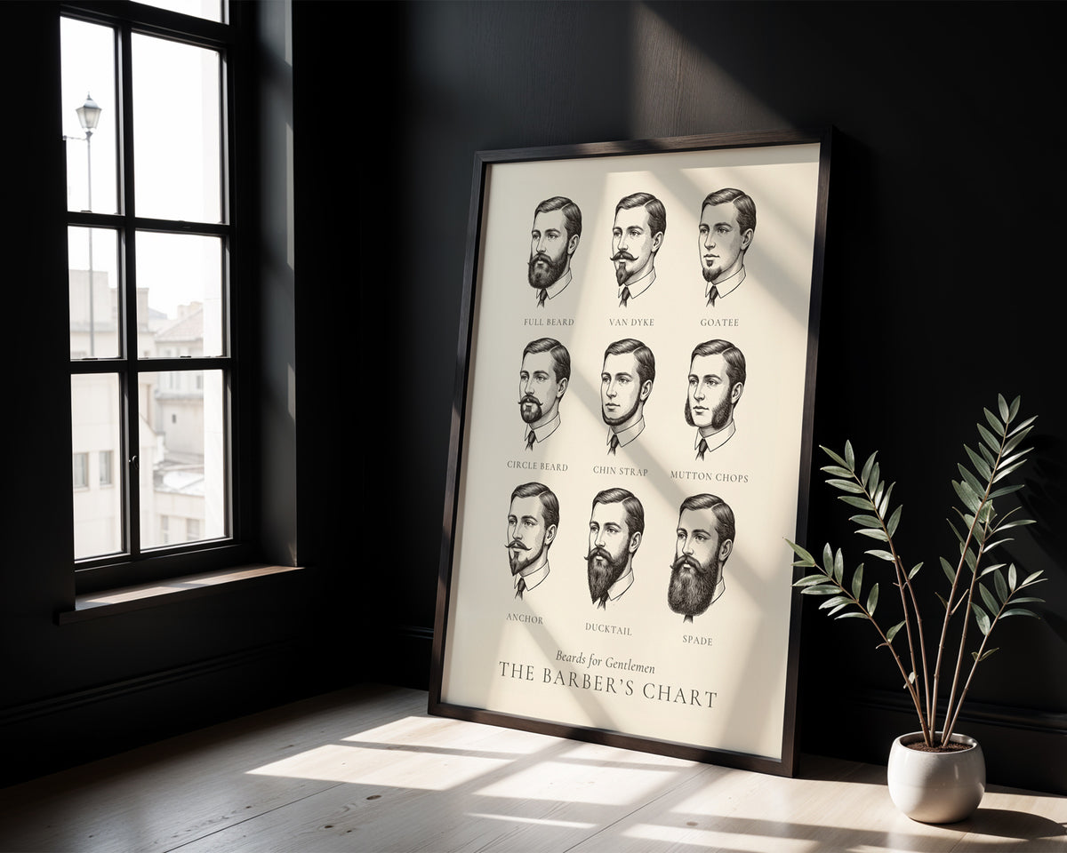 Beards for Gentlemen Chart - The Barber's Chart