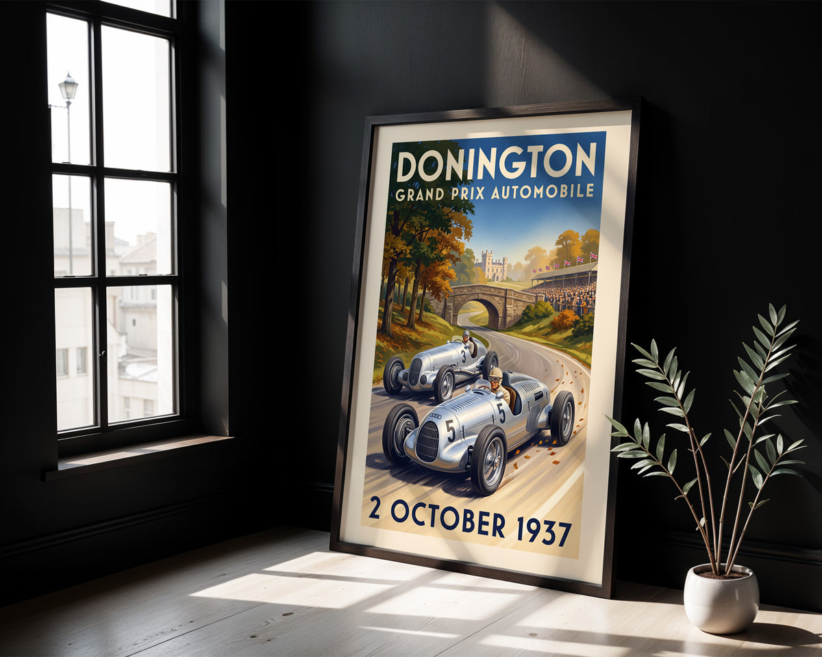 Donington 1937 Grand Prix Poster - Stone Bridge