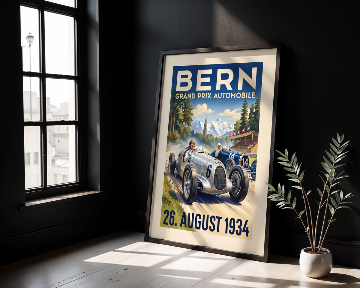 Bern 1934 Grand Prix Poster - Bremgarten Forest