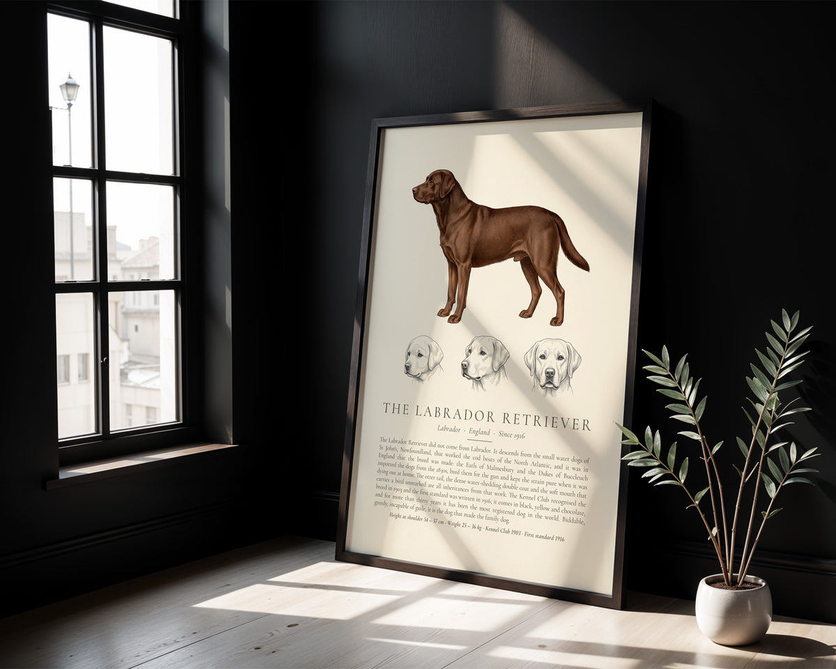 Chocolate Labrador Retriever Plate - The Kennel Book