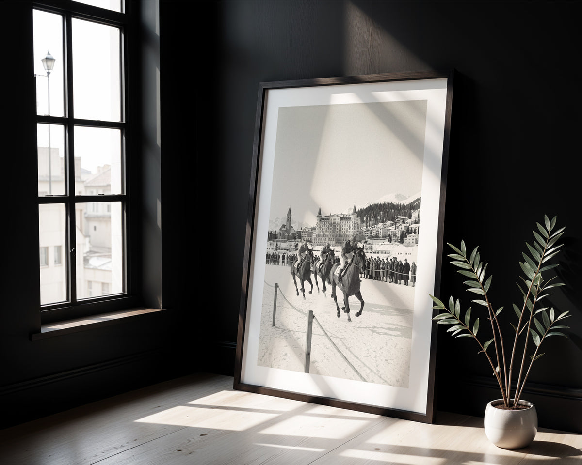 Winter Races 1932 - Vintage Horse Racing Photo Print