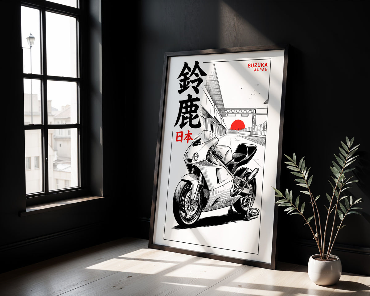 Suzuka Circuit, Motorbike - JDM Manga Ink