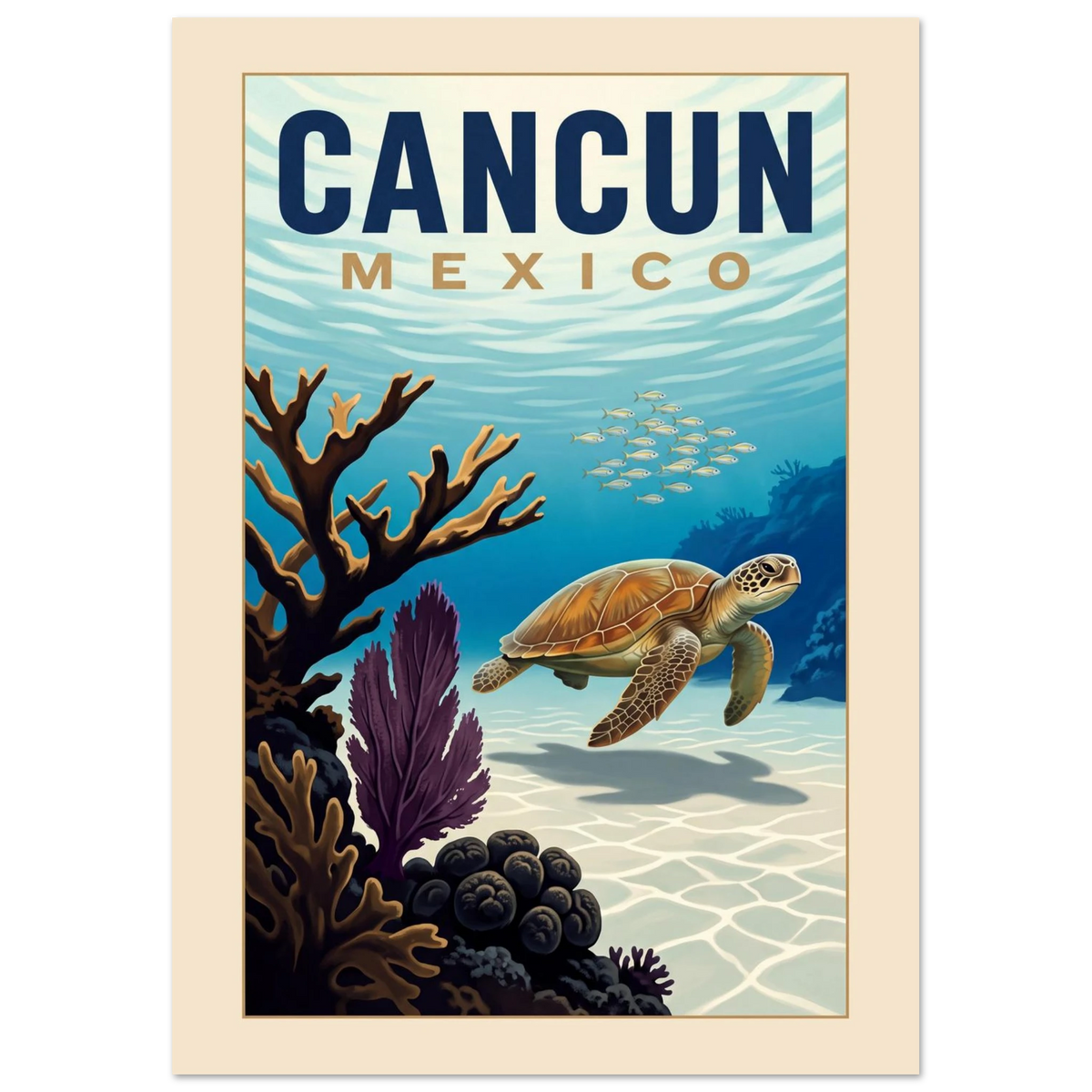 Cancun — Mexico · Reef poster