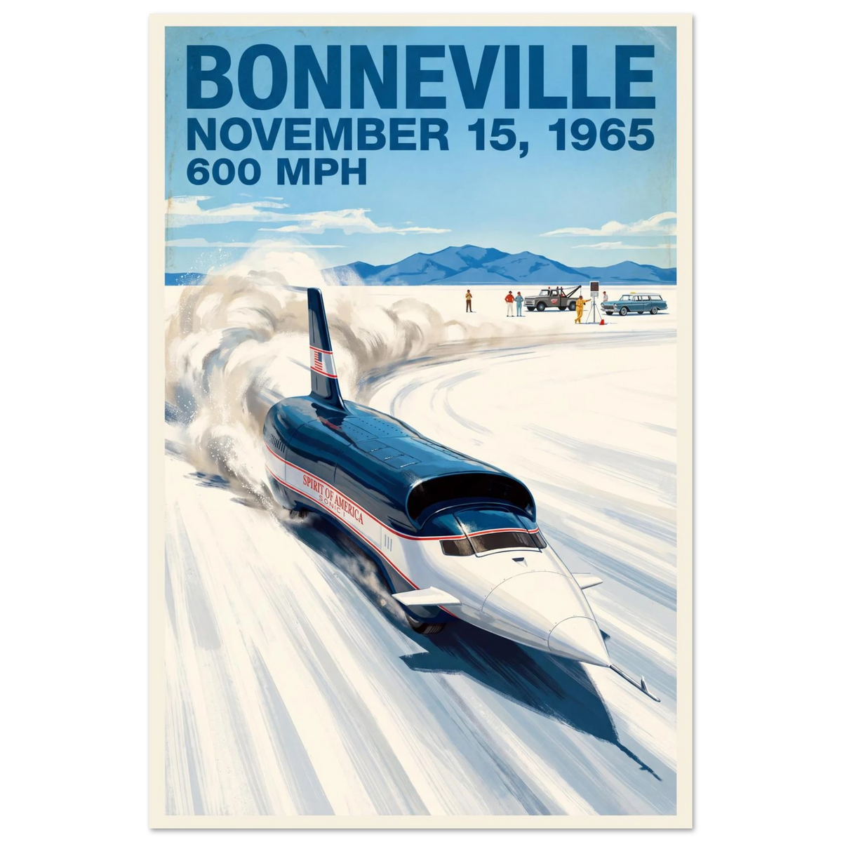 Bonneville 1965 — 600 MPH poster