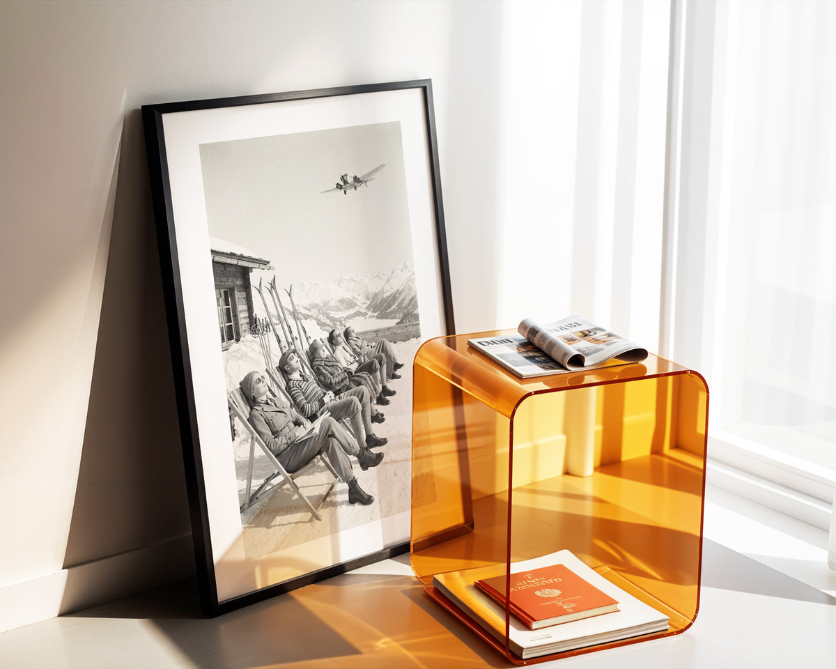 Sun Terrace 1934 - Vintage Ski Photo Print