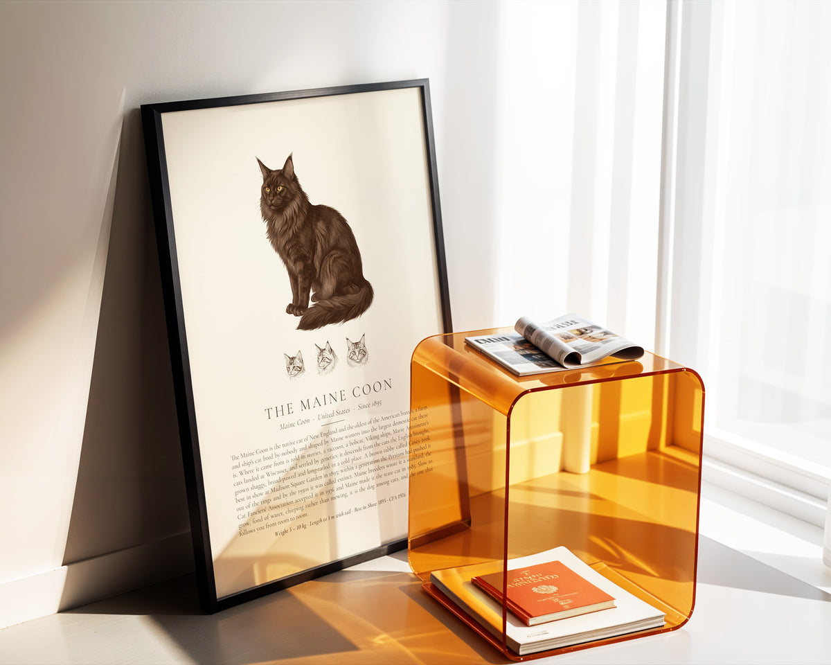 Black Maine Coon Plate - The Kennel Book