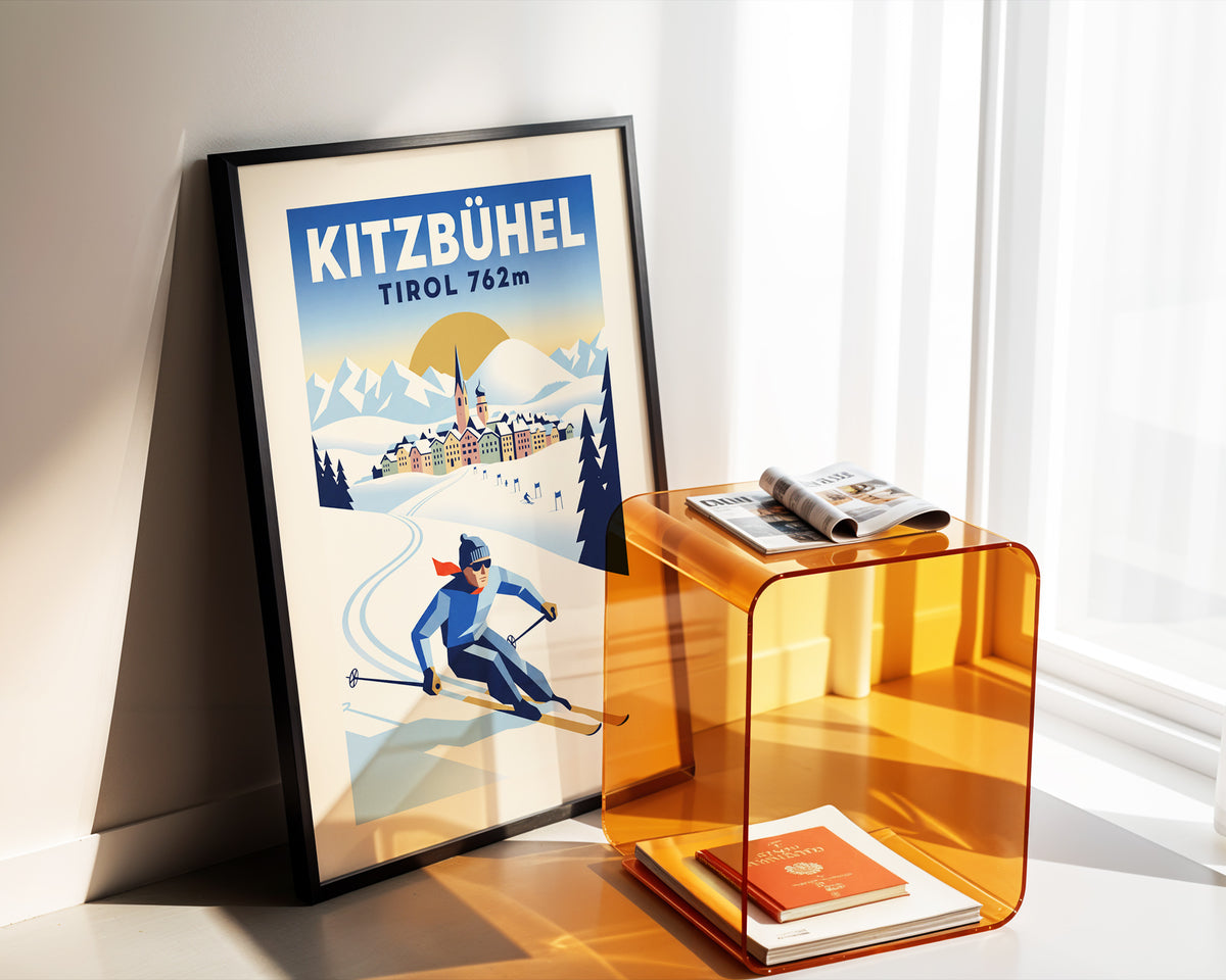 Kitzbühel - Art Deco Ski Poster