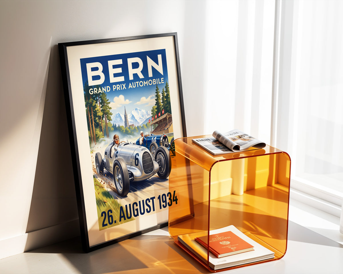 Bern 1934 Grand Prix Poster - Bremgarten Forest