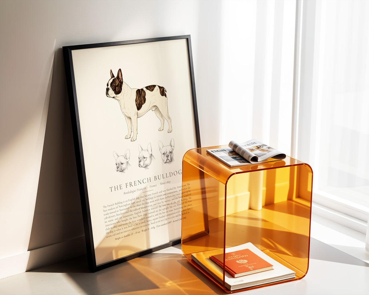 Pied French Bulldog Plate - The Kennel Book