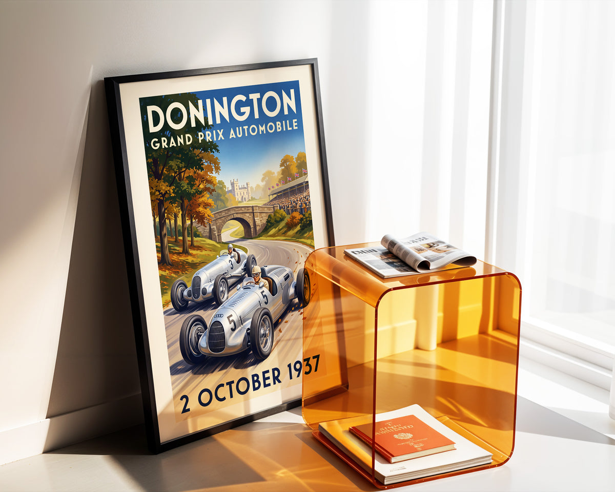 Donington 1937 Grand Prix Poster - Stone Bridge
