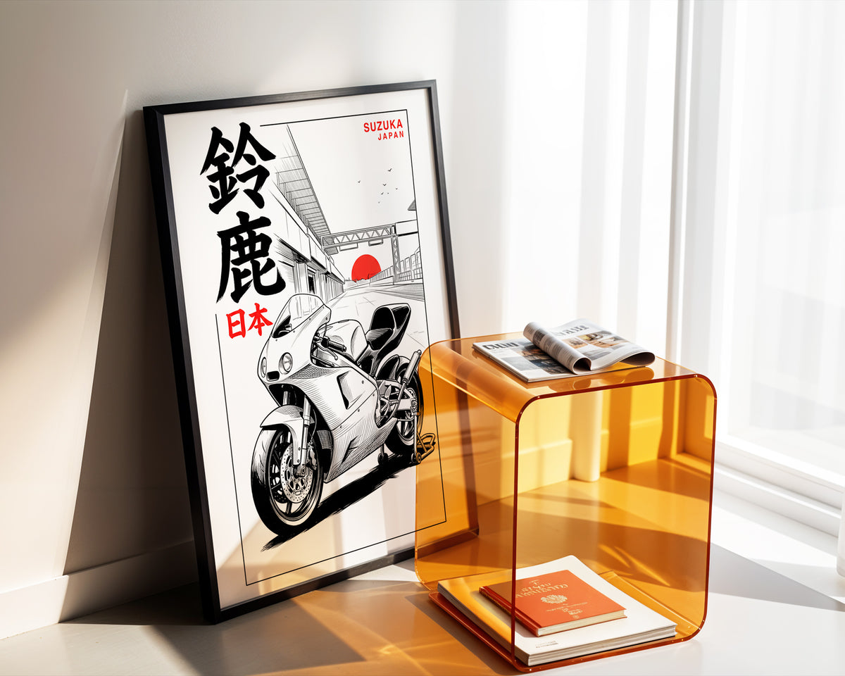 Suzuka Circuit, Motorbike - JDM Manga Ink