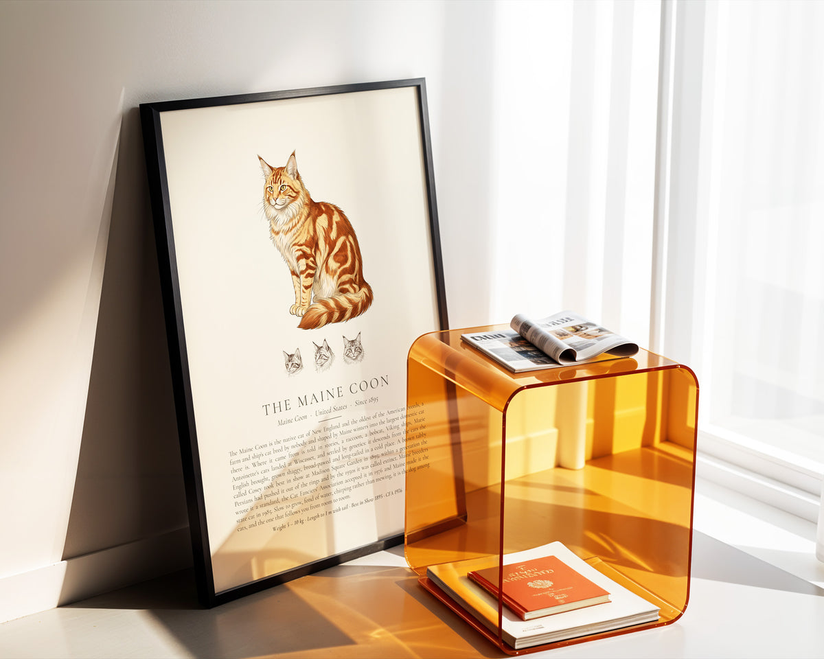 Red Tabby Maine Coon Plate - The Kennel Book