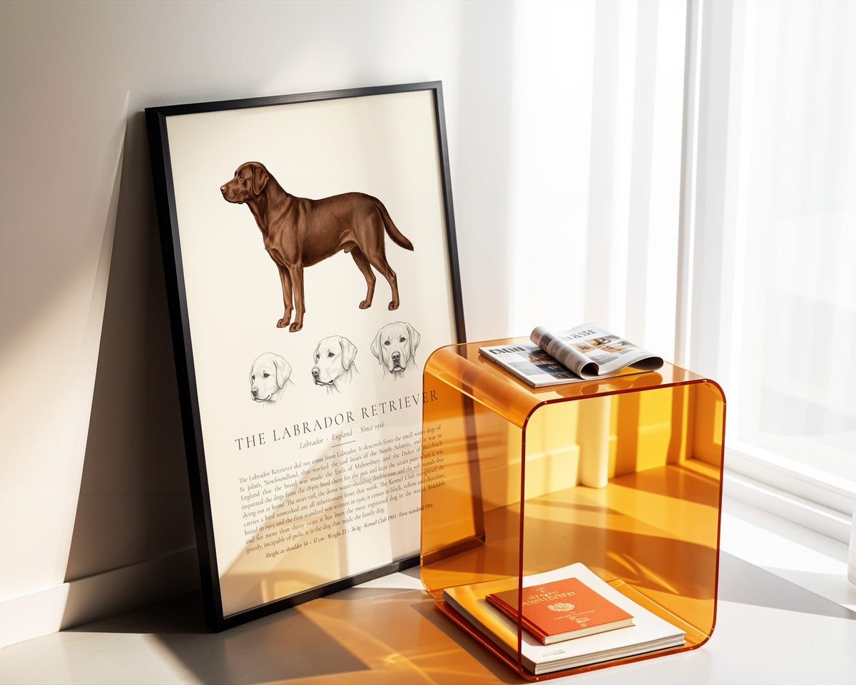 Chocolate Labrador Retriever Plate - The Kennel Book