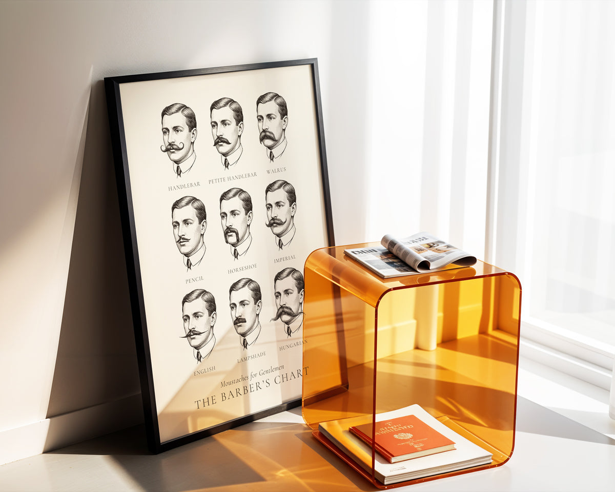 Moustaches for Gentlemen Chart - The Barber's Chart