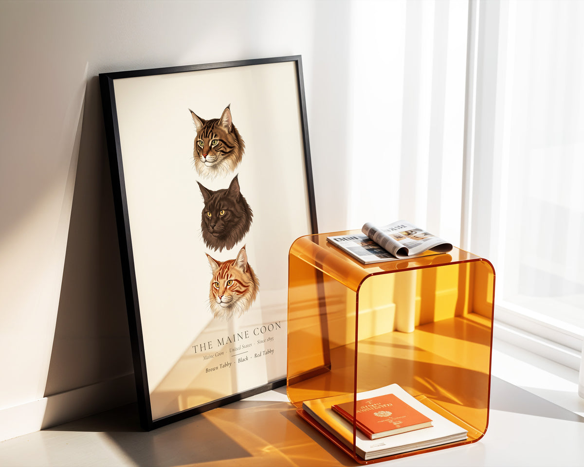 Maine Coon Three Colours Plate - The Kennel Book