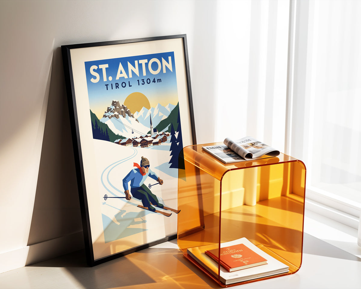 St. Anton - Art Deco Ski Poster