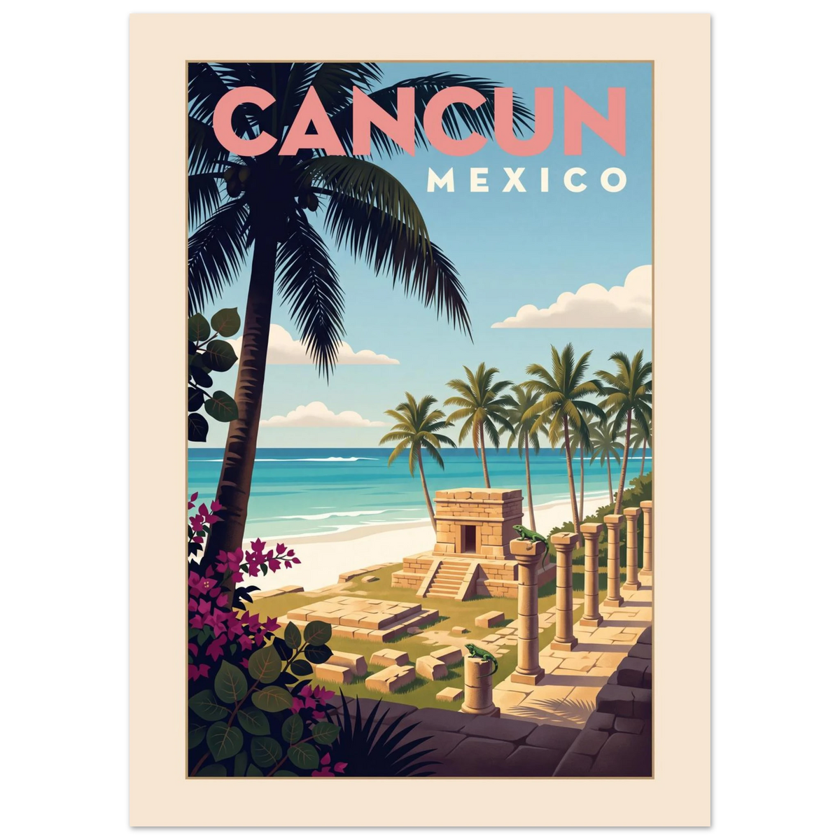 Cancun — Mexico · Beach poster