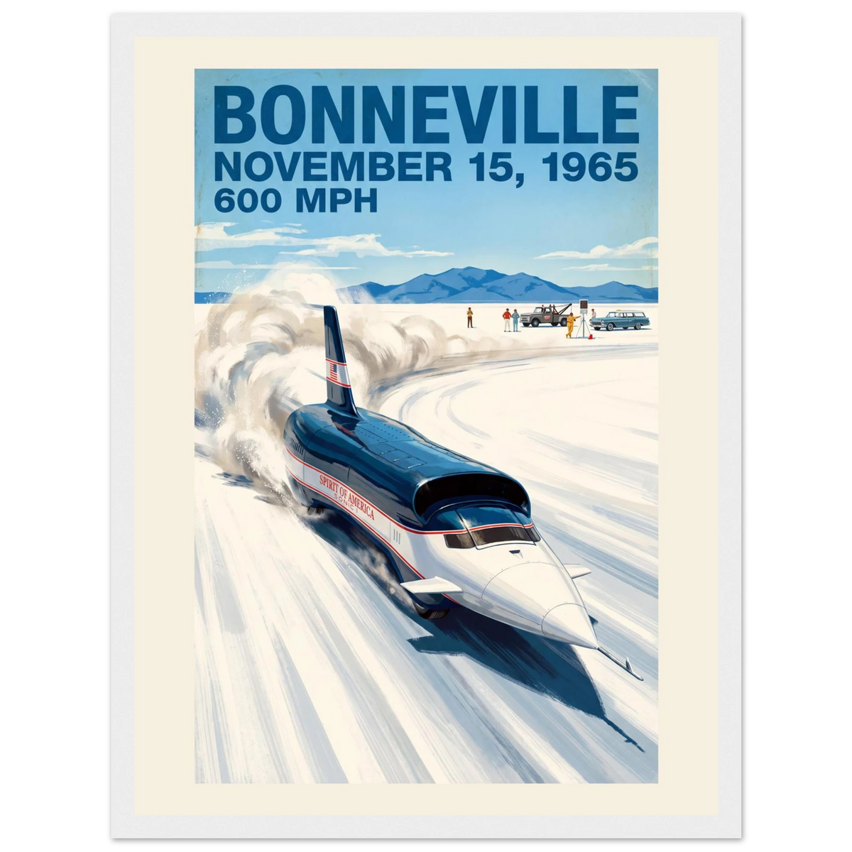 Bonneville 1965 — 600 MPH poster