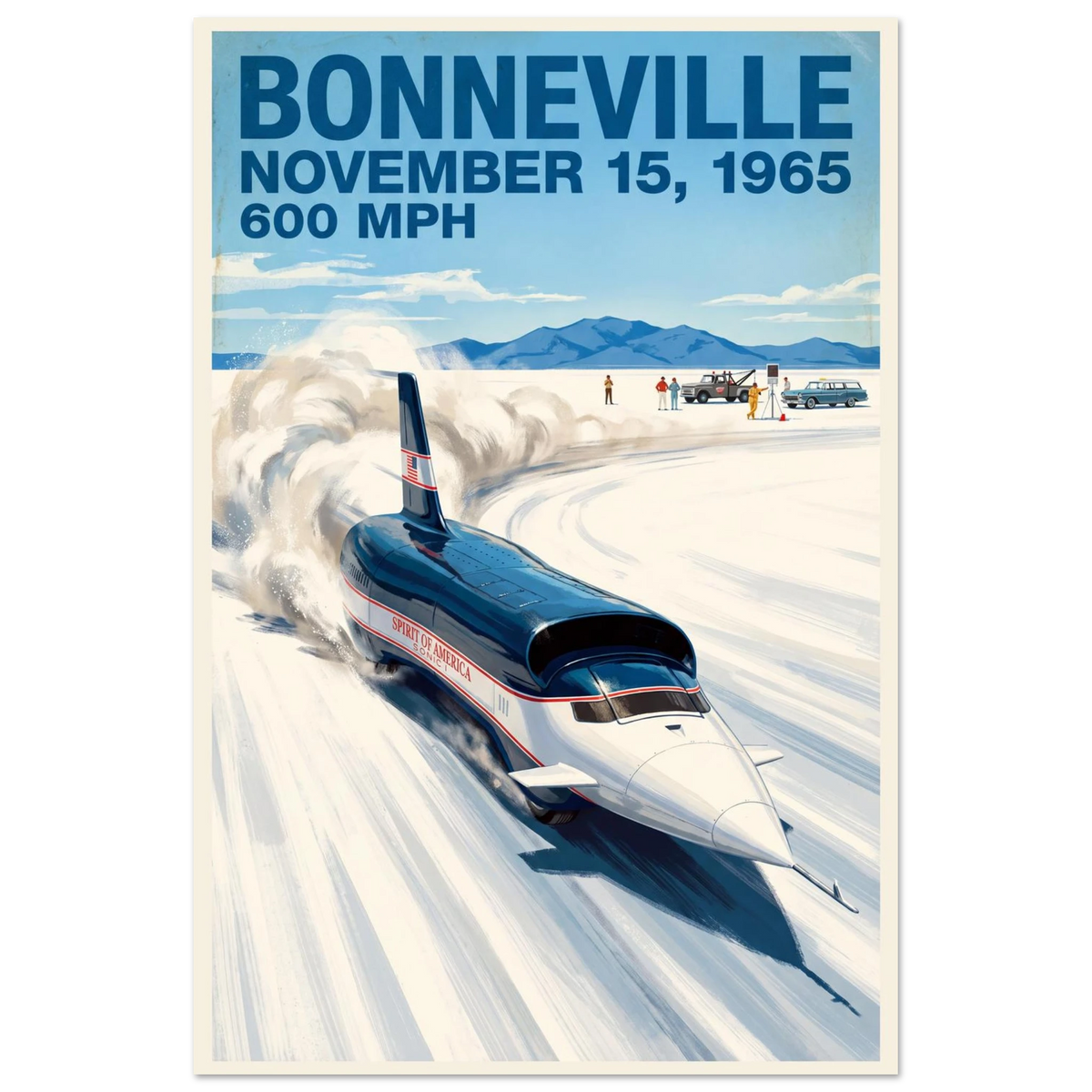 Bonneville 1965 — 600 MPH poster