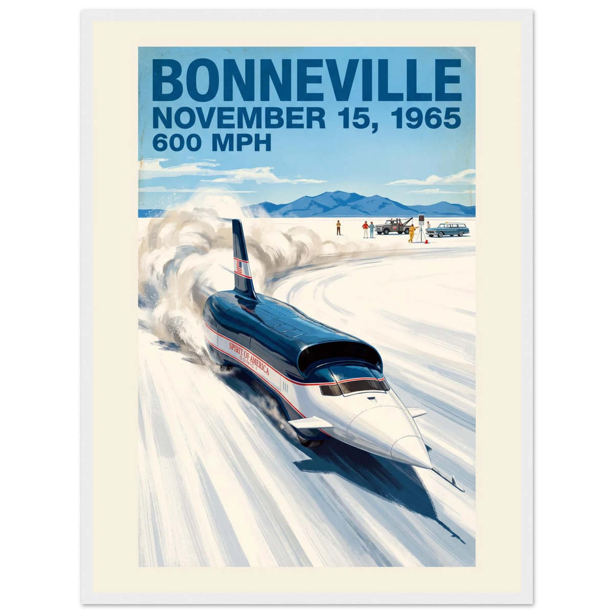Bonneville 1965 — 600 MPH poster