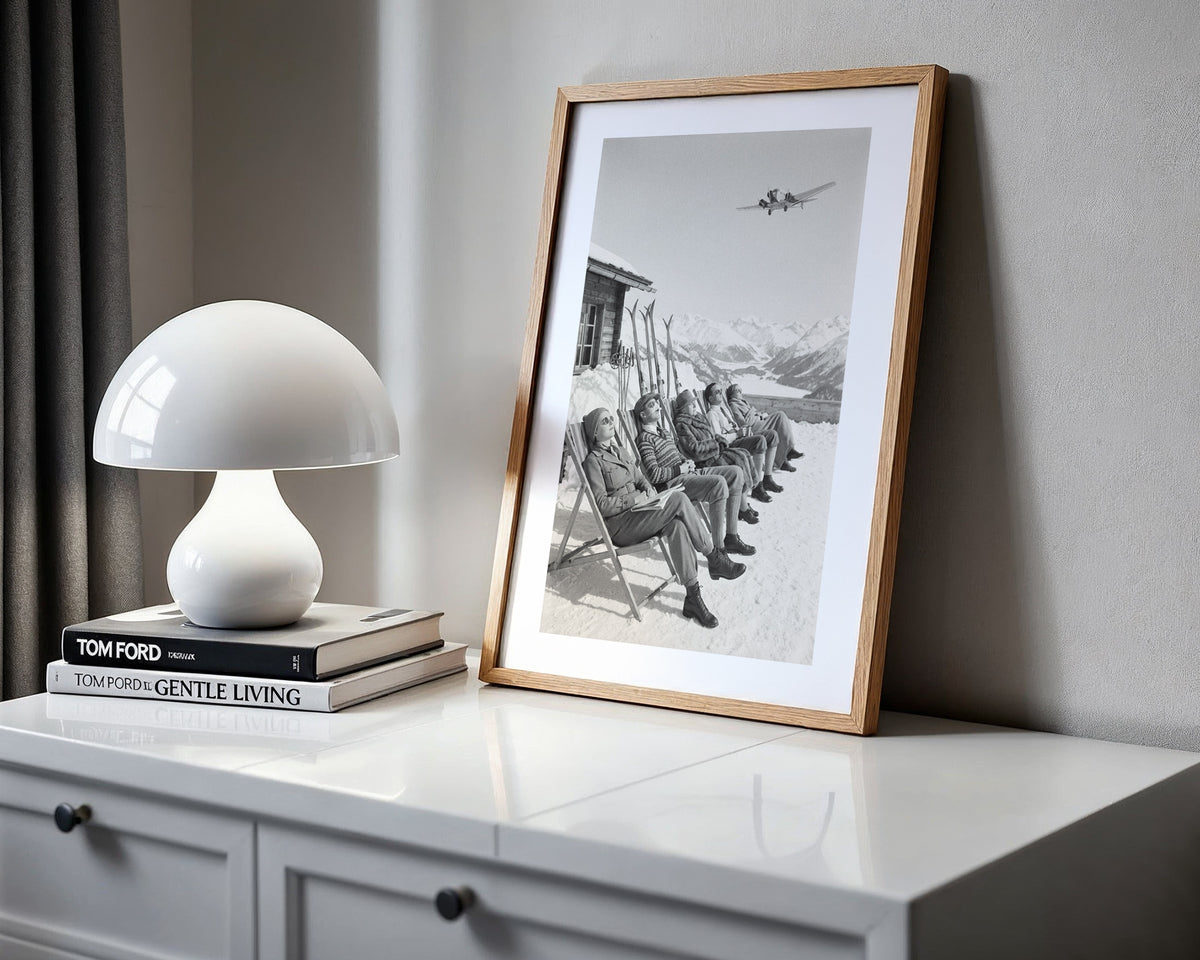 Sun Terrace 1934 - Vintage Ski Photo Print